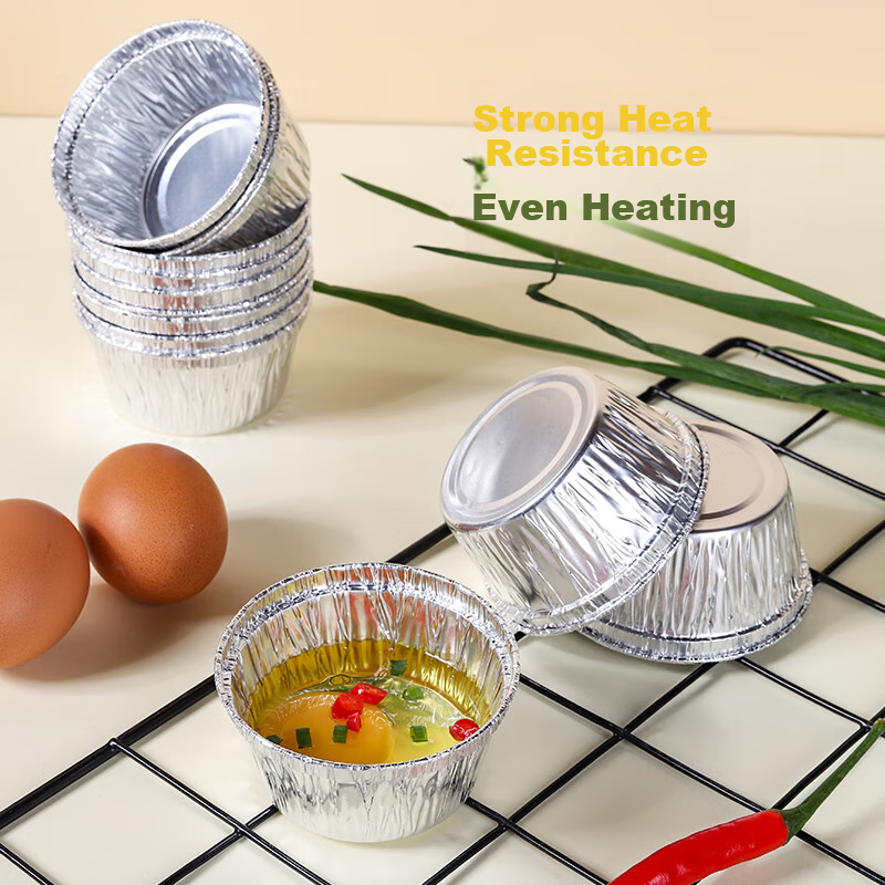 Faxi Long Disposable Aluminum Foil Bowls 120ml for Air Fryer, Oven, Barbecue, Eg...
