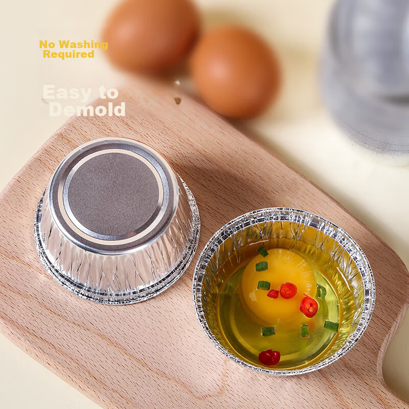 Faxi Long Disposable Aluminum Foil Bowls 120ml for Air Fryer, Oven, Barbecue, Eg...