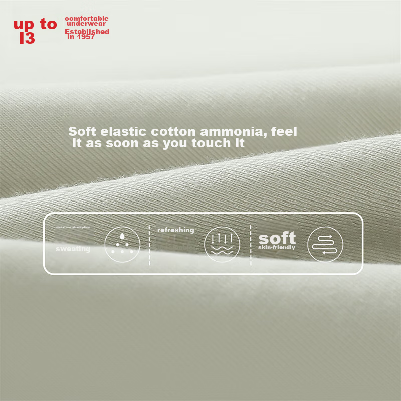 Hongdou Men's Cotton-Spandex Elastic Breathable 7A Antibacterial Mesh Crotch Box...