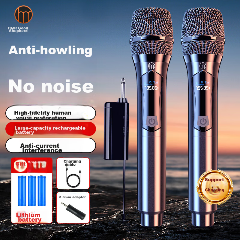 Good Shepherd Rechargeable Wireless Microphone, Universal Microphone for Home KT...