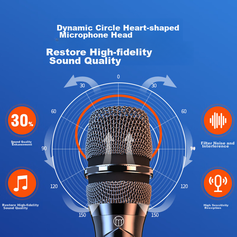 Good Shepherd Rechargeable Wireless Microphone, Universal Microphone for Home KT...