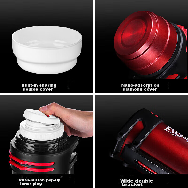 Fuguang Jingang Insulated Bottle, Stainless Steel, Large Capacity, Thermos, Car...