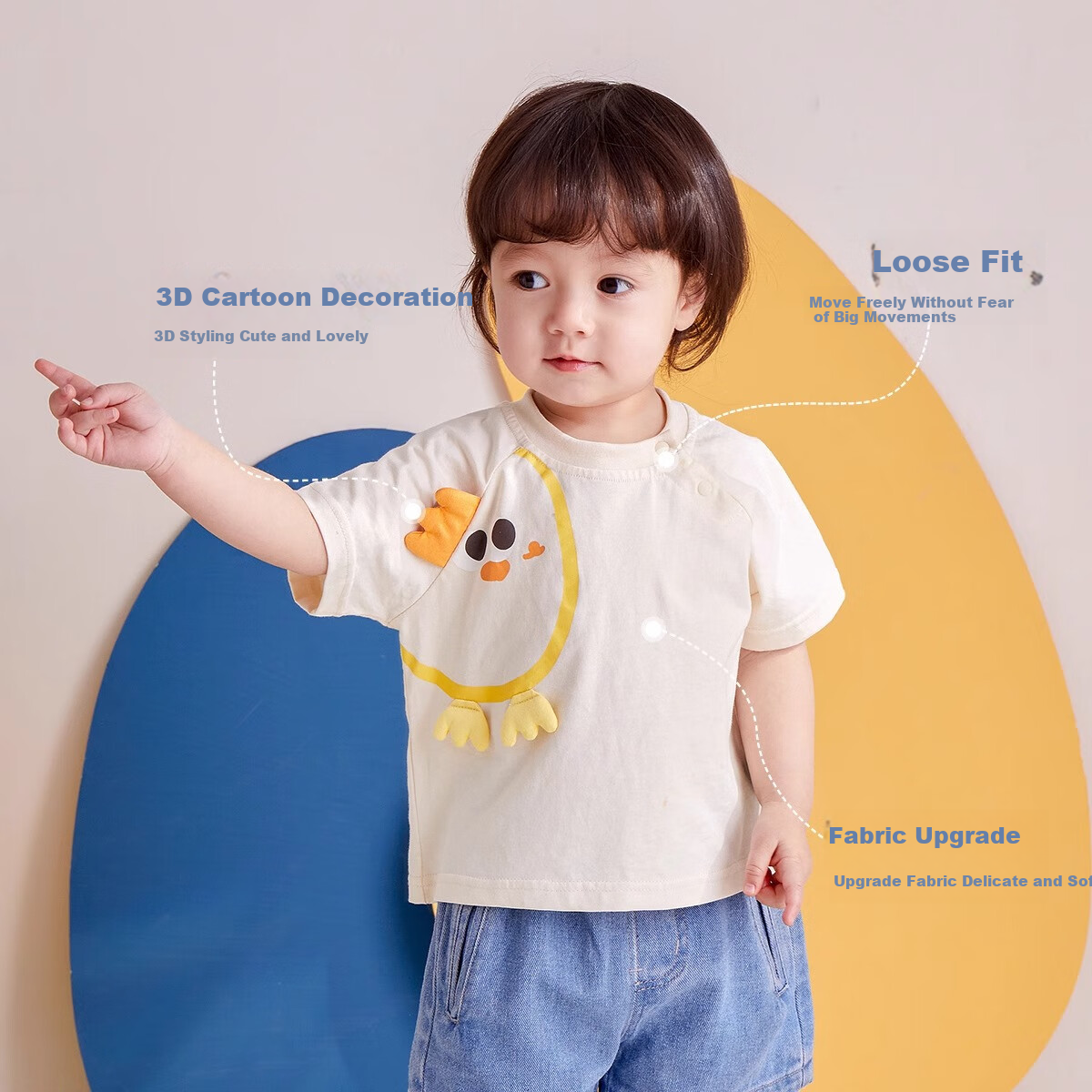 Dudu Home Children's Summer T-shirt Baby Summer Short Sleeve Thin Boys Half Slee...