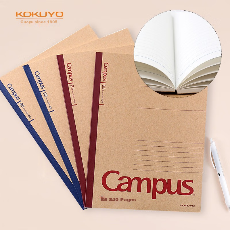KOKUYO Campus B5 Notebook, Wirebound, Kraft Paper Series, 8mm Dotted Line, 26 Li...