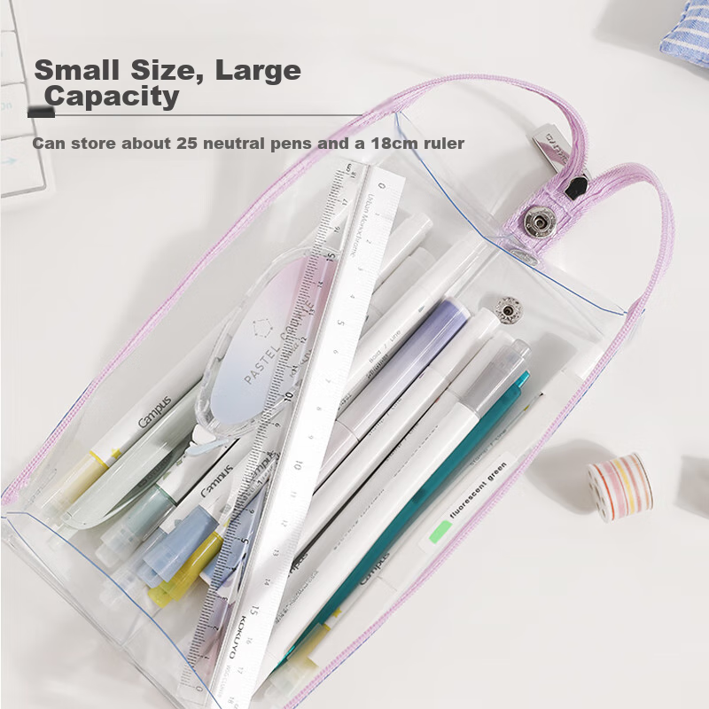 KOKUYO Campus Transparent Pencil Case, C2-R Student Stationery Box, Exam-Specifi...