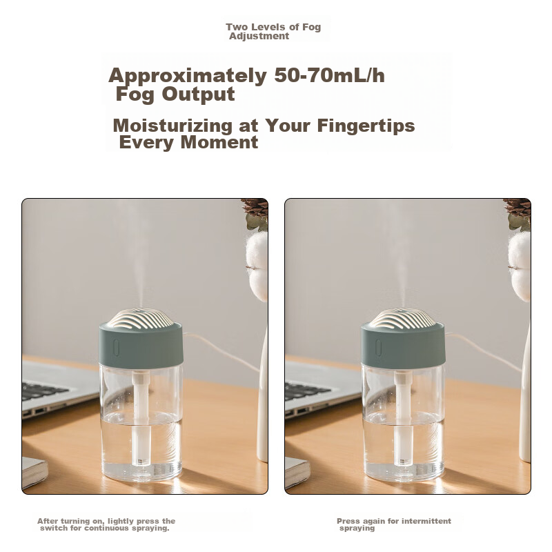 HANASS Humidifier, Mini Compact Home Bedroom Top-Fill Air Humidifier Companion,...