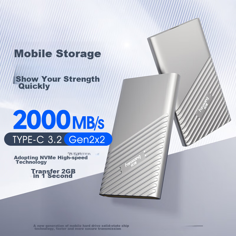 FANXIANG 2TB Portable Solid State Drive (PSSD), Portable SSD Type-C, Direct Conn...