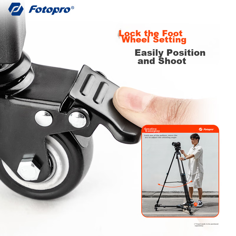 Fotopro DP-2 Professional Tripod with Mobile Wheels, for DSLR Cameras And DV Cam...