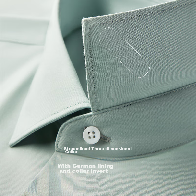 Hodo Men's Long-Sleeve Modal Shirt, Comfortable Elastic Cool-Feeling Casual Shir...