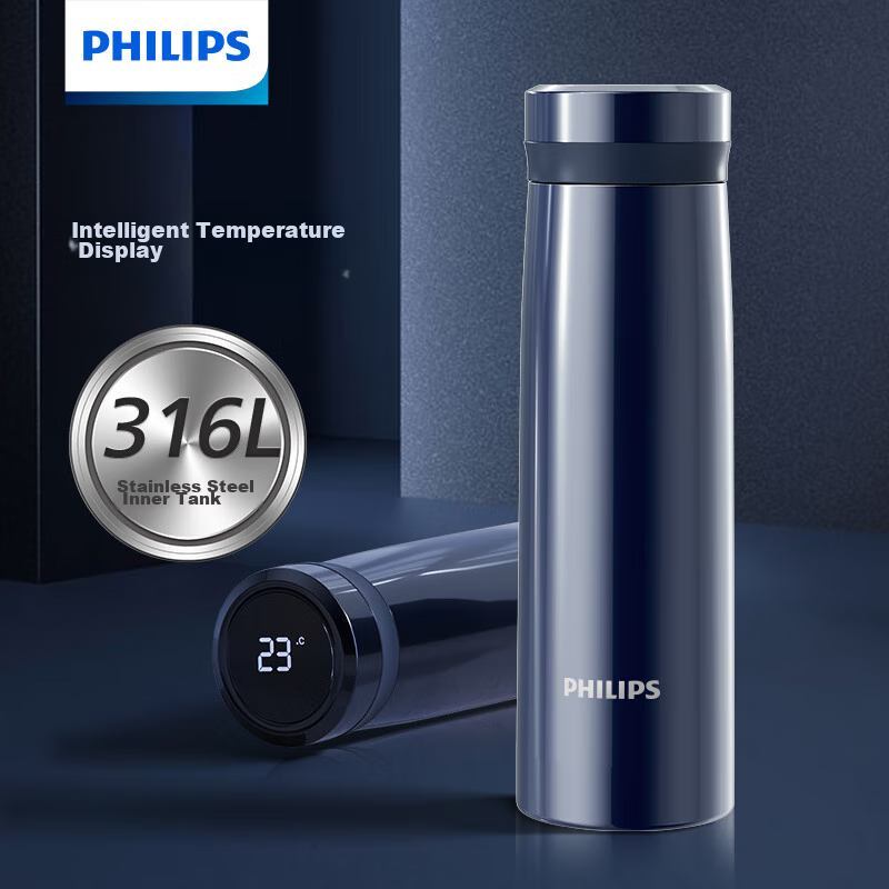 Philips Insulated Mug, Smart Digital Display Water Bottle for Men And Women, 316...
