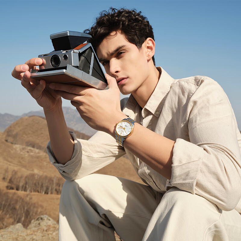 FIYTA Classic Series, Dual Calendar Three-Hand Gold White Dial Business Men's Au...