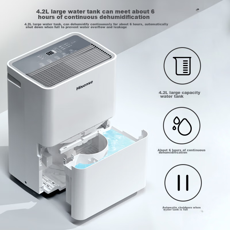 Hisense Dehumidifier 30L/Day, Quiet Operation for Bedroom, Home Use, 140㎡ Large...