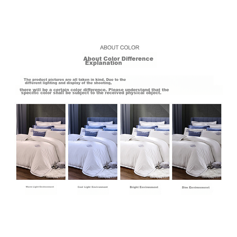FUANNA Home Textiles HOTEL Series Bedding Set, 4 Pieces, 80S Count Cotton Sateen...