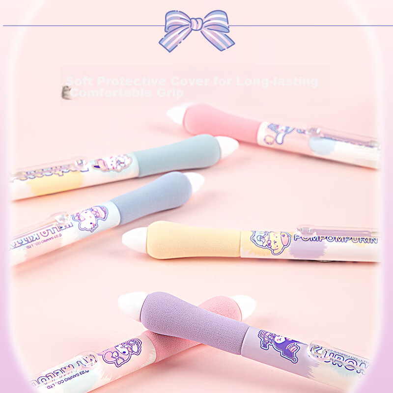 GuangBo Stylish Retractable Gel Pen, Sanrio Collaboration Sponge Pen Grip, ST Ti...