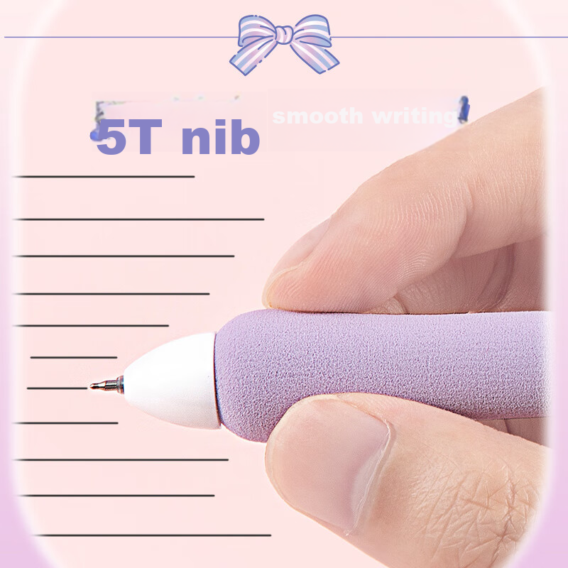 GuangBo Stylish Retractable Gel Pen, Sanrio Collaboration Sponge Pen Grip, ST Ti...