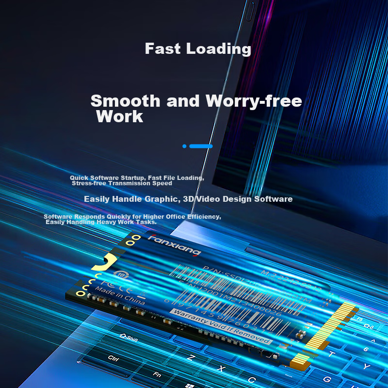 FANXIANG 512GB SSD, M.2 Interface, NVMe Protocol, 2242 Size, PCIe 3.0, Computer...
