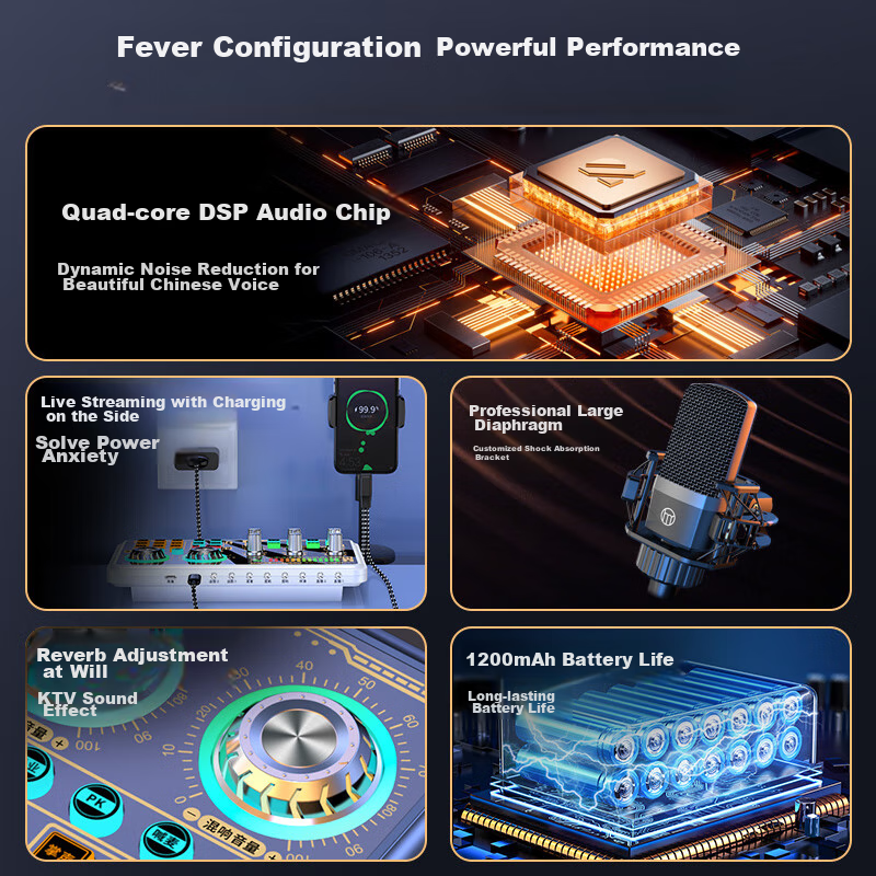 Good Shepherd Wireless Live Streaming Equipment Full Set, Mobile Phone Sound Car...