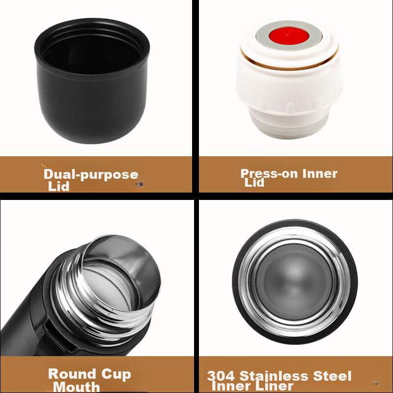 Fuguang Insulated Mug, 304 Stainless Steel, Dual-Use Portable Tea Cup, for Men A...