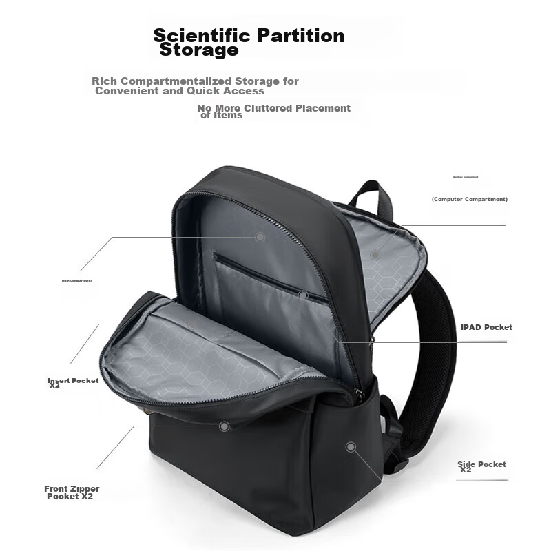 Golf Backpack for Men, Travel Backpack, 15.6-Inch Laptop Bag, Student Schoolbag,...