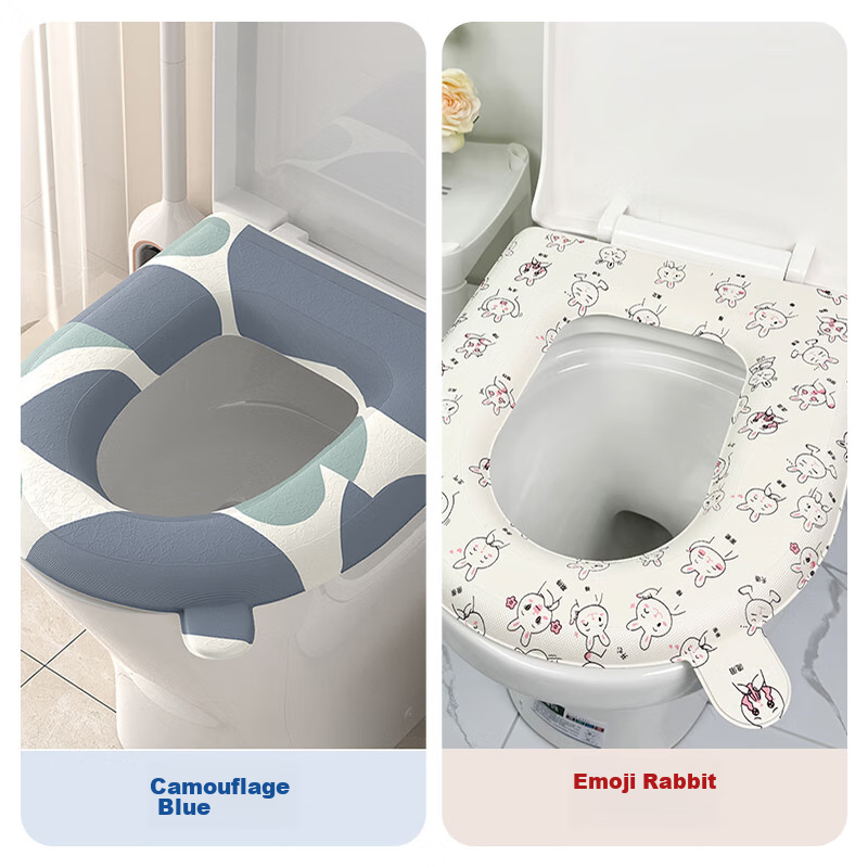 Guifeng EVA Waterproof Toilet Seat Cover, All-Season, Washable, Warm in Winter,...