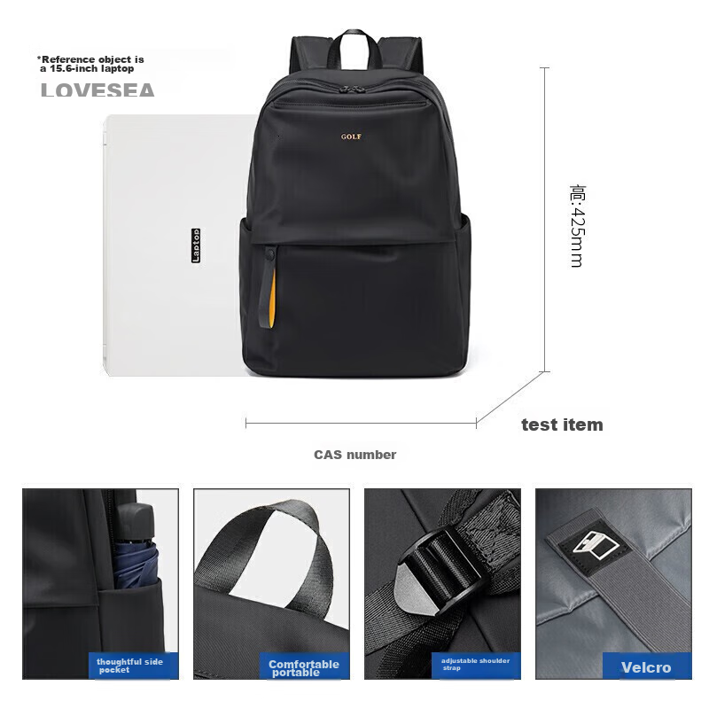 Golf Backpack for Men, 15.6/16 Inch Laptop Backpack, Water-Resistant Student Sch...