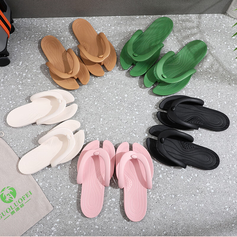 GUOLUOFEI Foldable Travel Slippers Men Portable Summer Swimming Business Trip Wo...