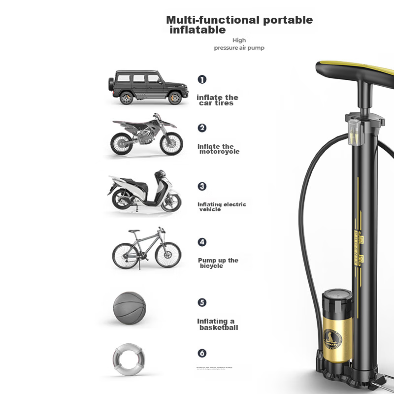 Phoenix Bicycle Pump High Pressure Pump for Home Basketball Electric Motorcycle...