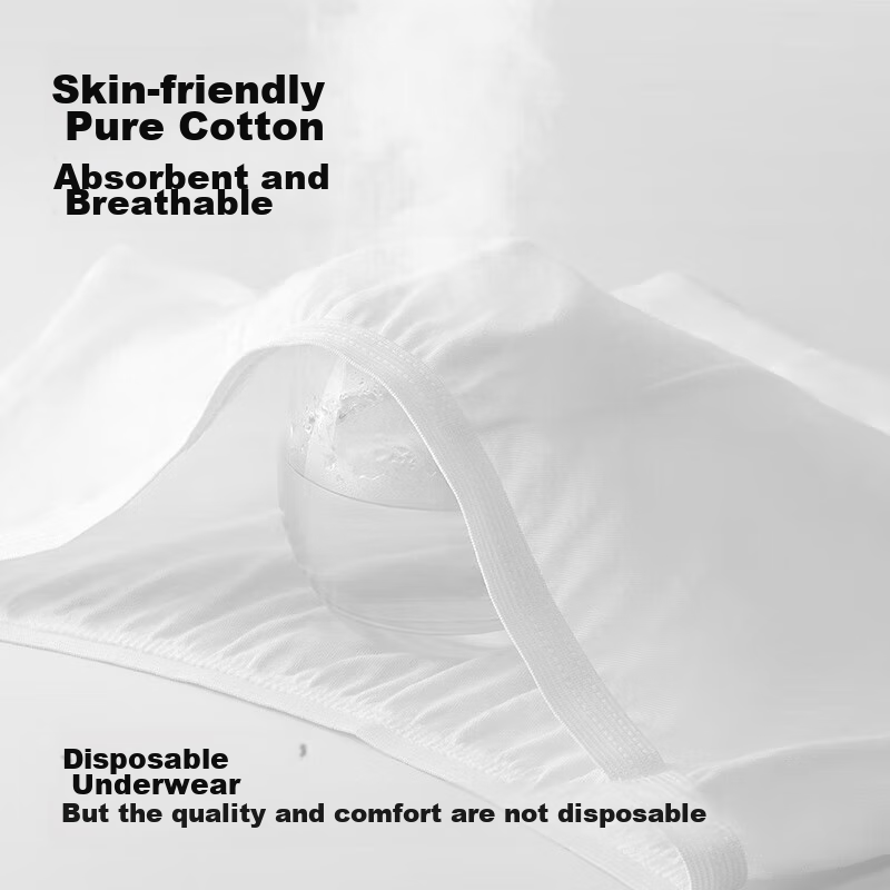 HLA Disposable Underwear for Men, Pure Cotton, Sterile, Individually Packaged, T...
