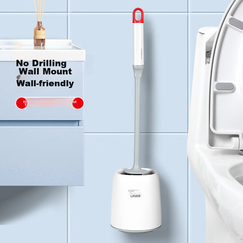 Good Wife Toilet Brush with Hook, No Drilling Required, Floor-Standing Brush wit...
