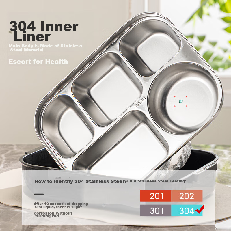 Guangyi 304 Stainless Steel Lunch Box, Insulated Meal Container for Students And...