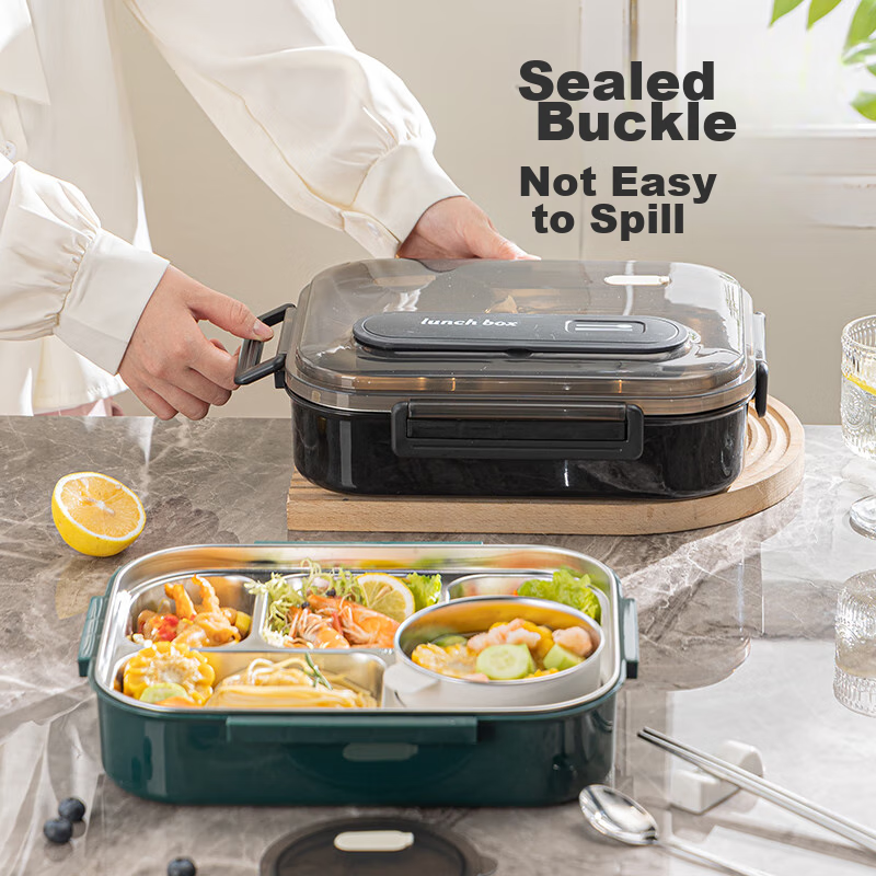 Guangyi 304 Stainless Steel Lunch Box, Insulated Meal Container for Students And...