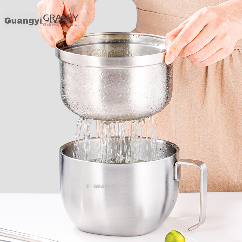 Guangyi 304 Fast Food Bowl, Student And Office Worker Cafeteria Meal, Anti-Scald...