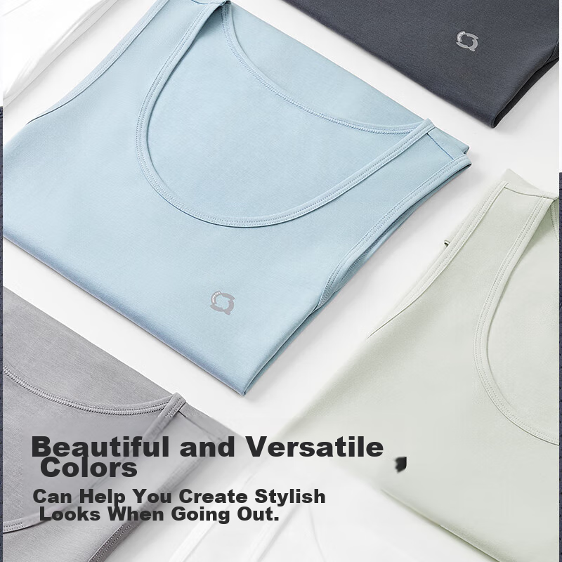 HLA [Zui Huxi-Pro7] Men's Sleeveless Vest, Lyocell Antibacterial Cooling Basic U...