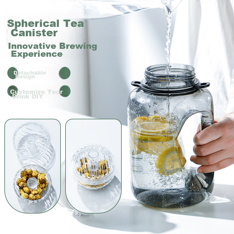 Fuguang Large Capacity Plastic Cup, Water Bottle, Tritan Measuring Cup with Stra...