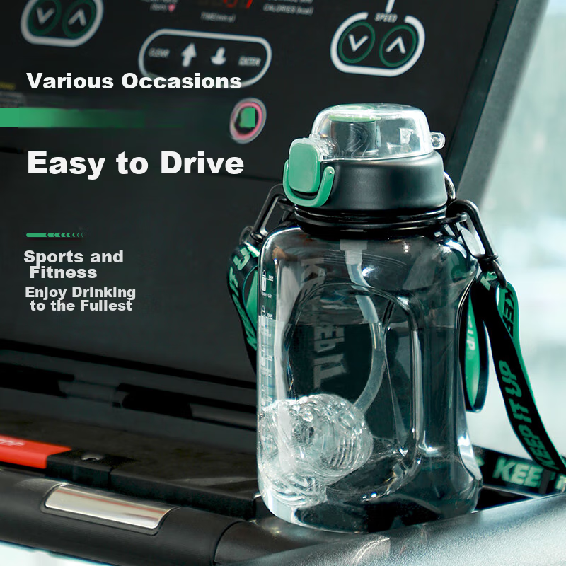 Fuguang Large Capacity Plastic Cup, Water Bottle, Tritan Measuring Cup with Stra...