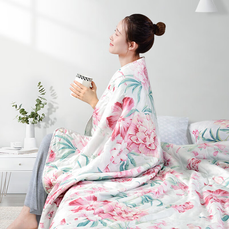 Fuanna Yunhua Pure Cotton Fabric Air Conditioning Quilt, Seven-Hole Antibacteria...