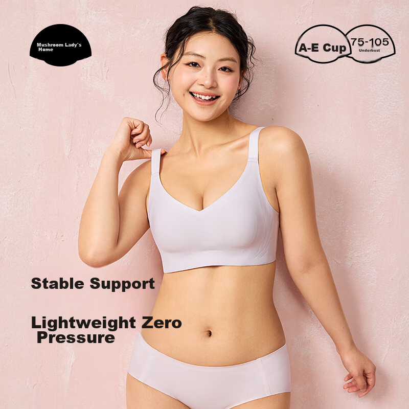 Guniangjia Women's Seamless Breathable Bra with Rabbit Ear Cups, Thin Style, Lif...
