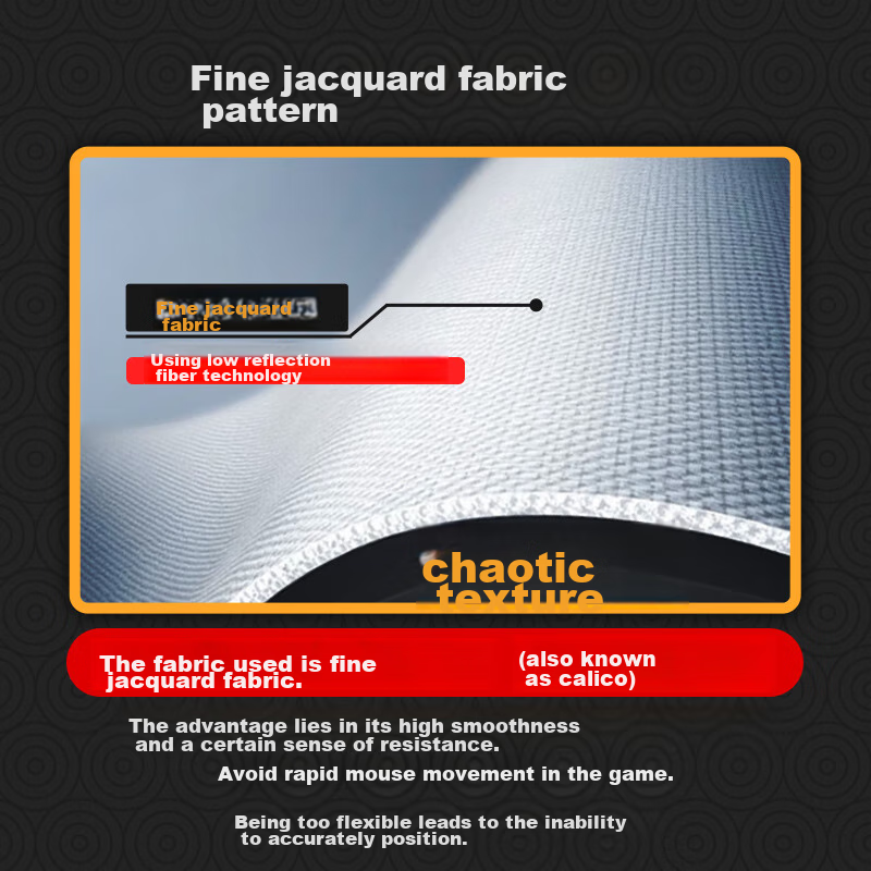 Heigeshi Mouse Pad, Gaming-Specific Cloth Pad, Solid Color Fine Surface, Jacquar...