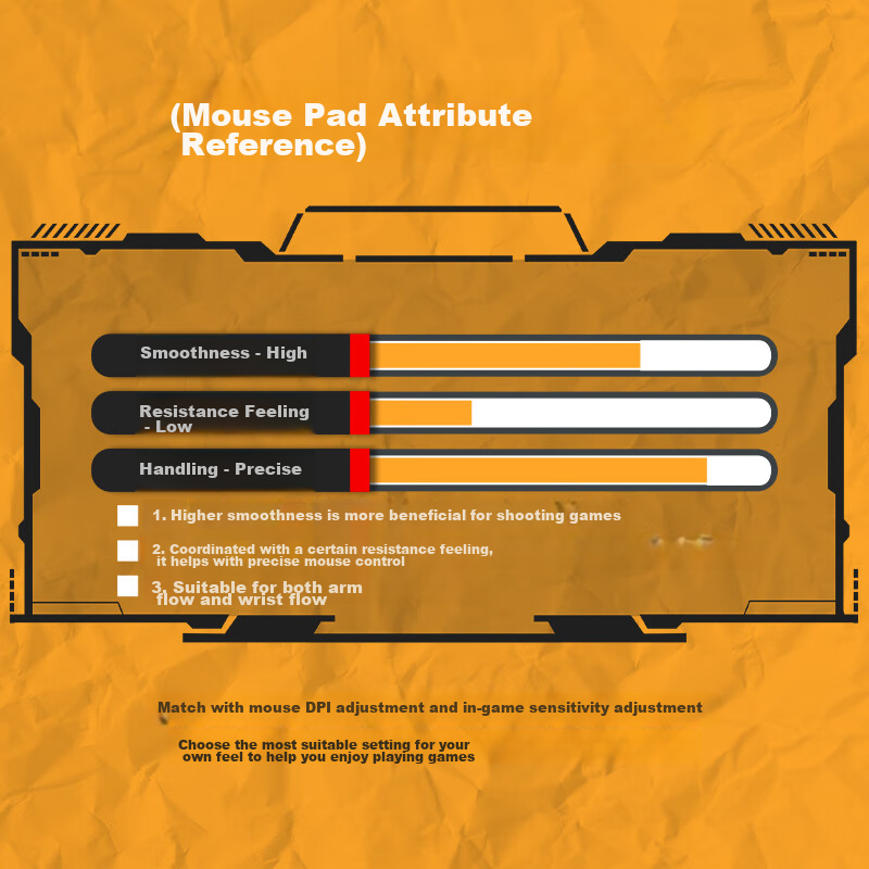 Heigeshi Mouse Pad, Gaming-Specific Cloth Pad, Solid Color Fine Surface, Jacquar...