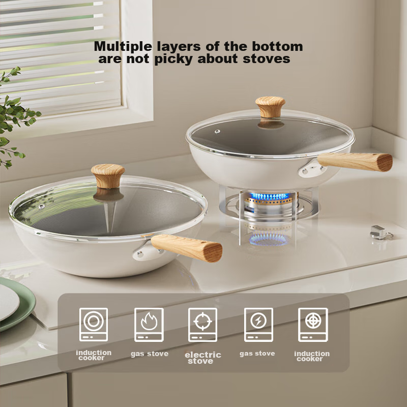 Honcook Titanium Non-stick Frying Pan Ceramic Cooking Pot for Frying Steak, Stir...