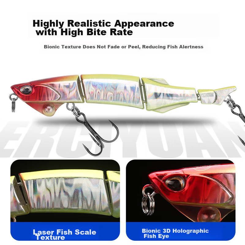 Anime-Style Lure, Multi-Section Fish Bait, Bionic Bait, Freshwater And Saltwater...