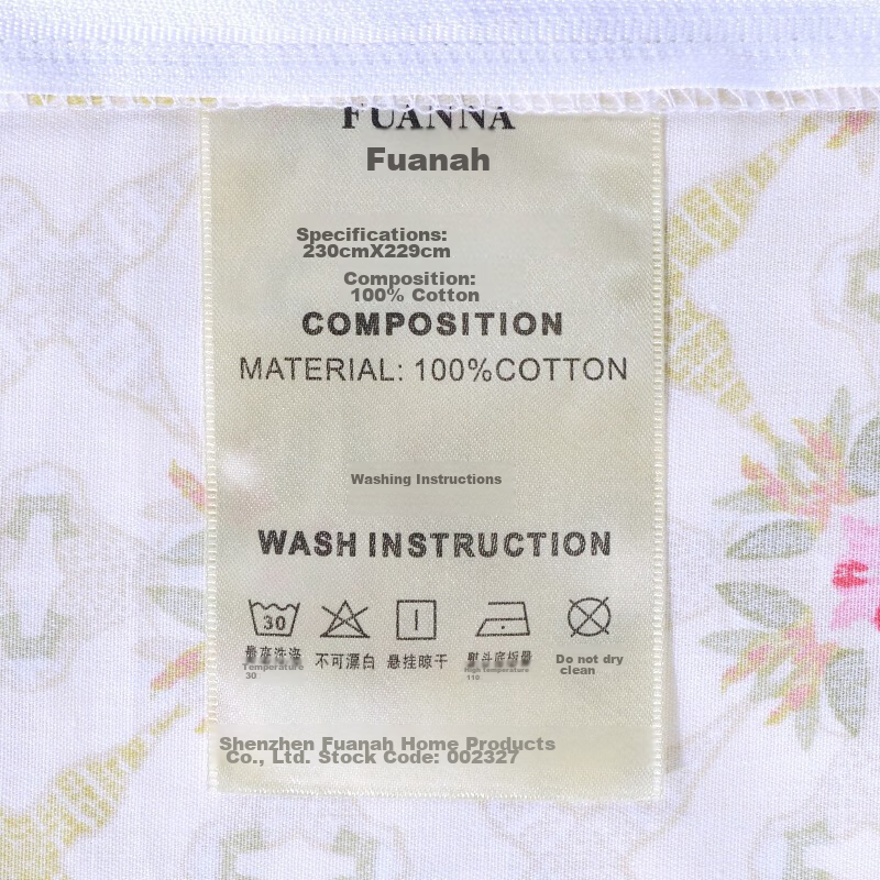 Fuanna Bedding Four-Piece Set, 100% Pure Cotton Bedding Set, Double Extra Large...