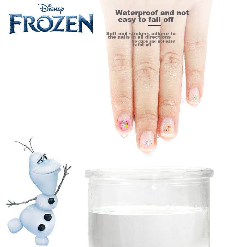 Disney Children's Nail Stickers [24 Non-Repeating Patterns], Cute Cartoon Girl P...