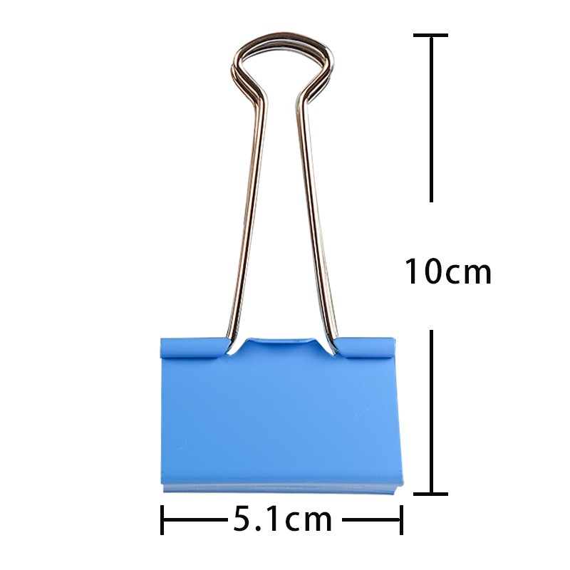 Dile, 12 Pieces 51mm Colorful Long Tail Binder Clips, Metal Clip, Swallow Tail C...