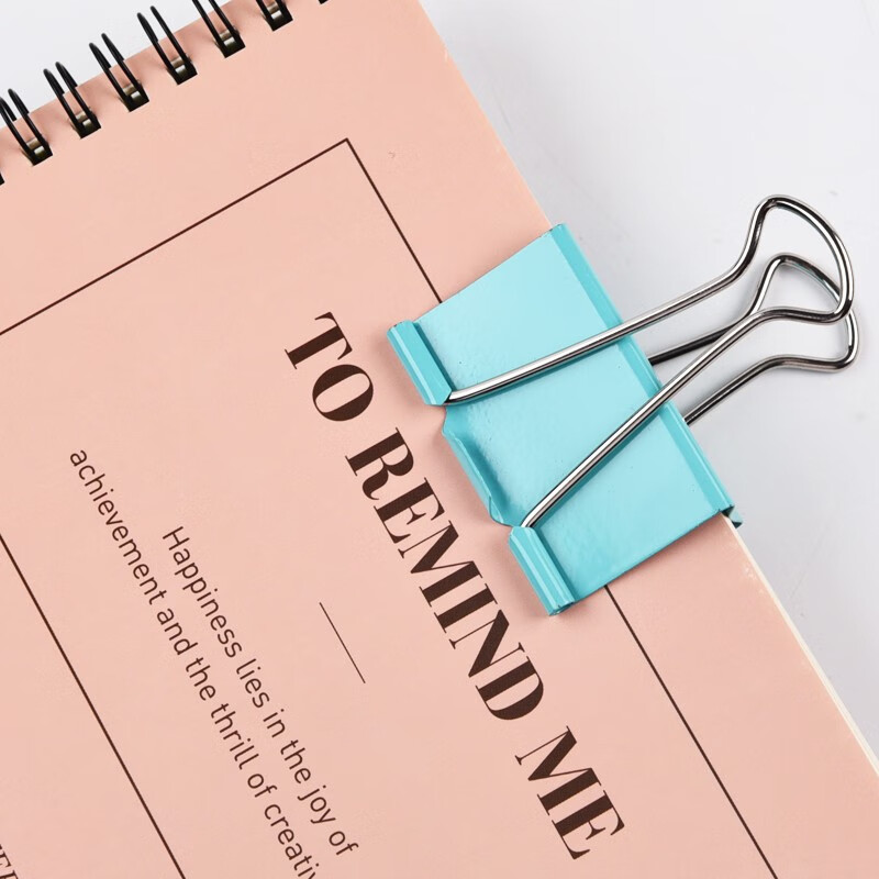 Dile, 12 Pieces 51mm Colorful Long Tail Binder Clips, Metal Clip, Swallow Tail C...