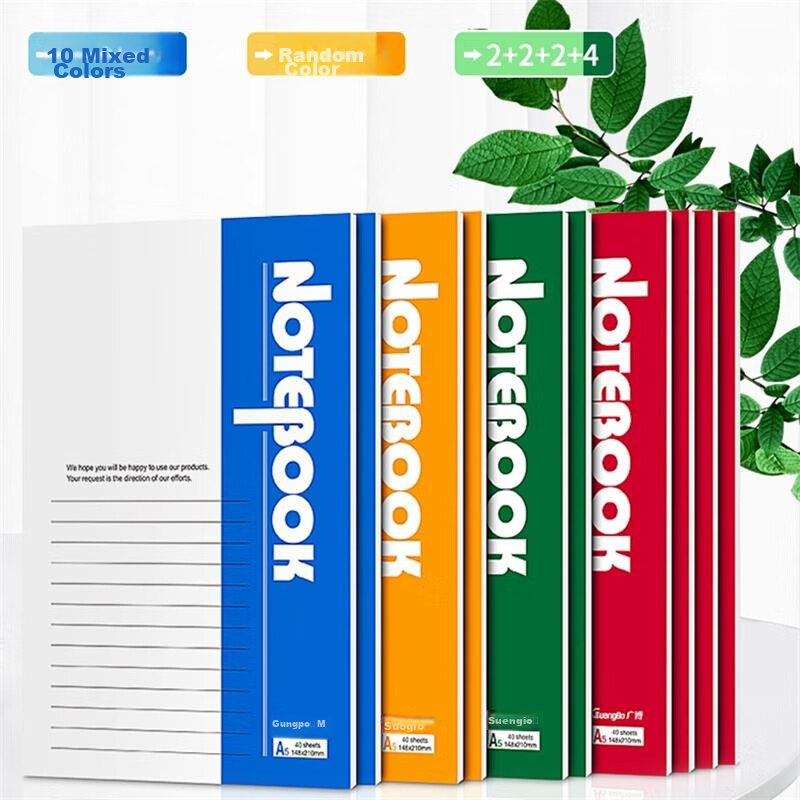 GuangBo A5/80 Sheets Office Notebook, Diary, Soft Copy Book, Single-Line Noteboo...