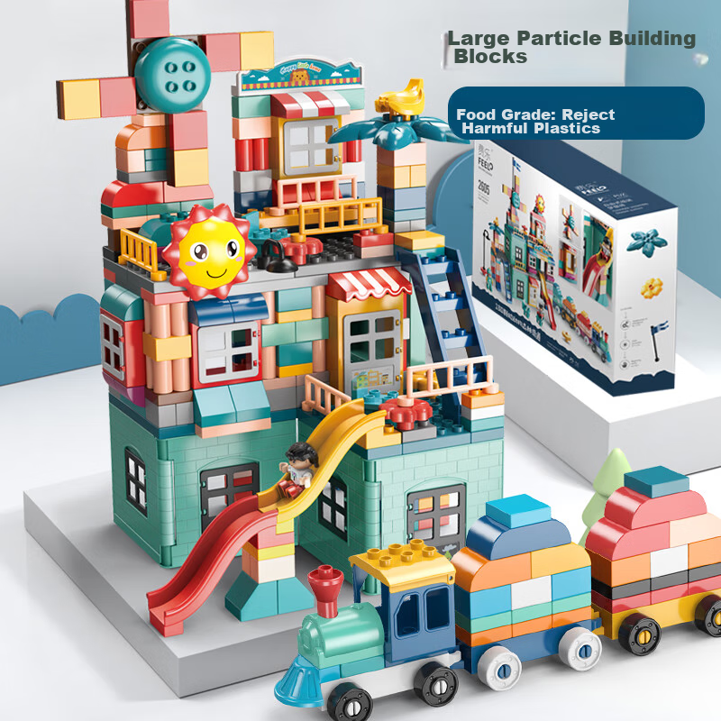 FEELO Compatible Large Particle Building Blocks Toy for Children, Boys And Girls...