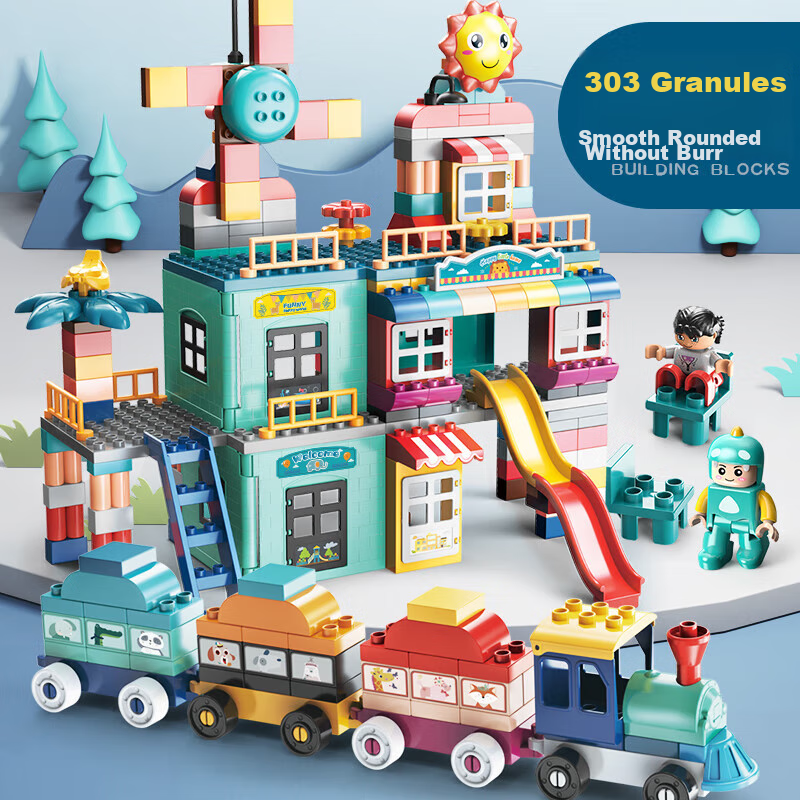 FEELO Compatible Large Particle Building Blocks Toy for Children, Boys And Girls...