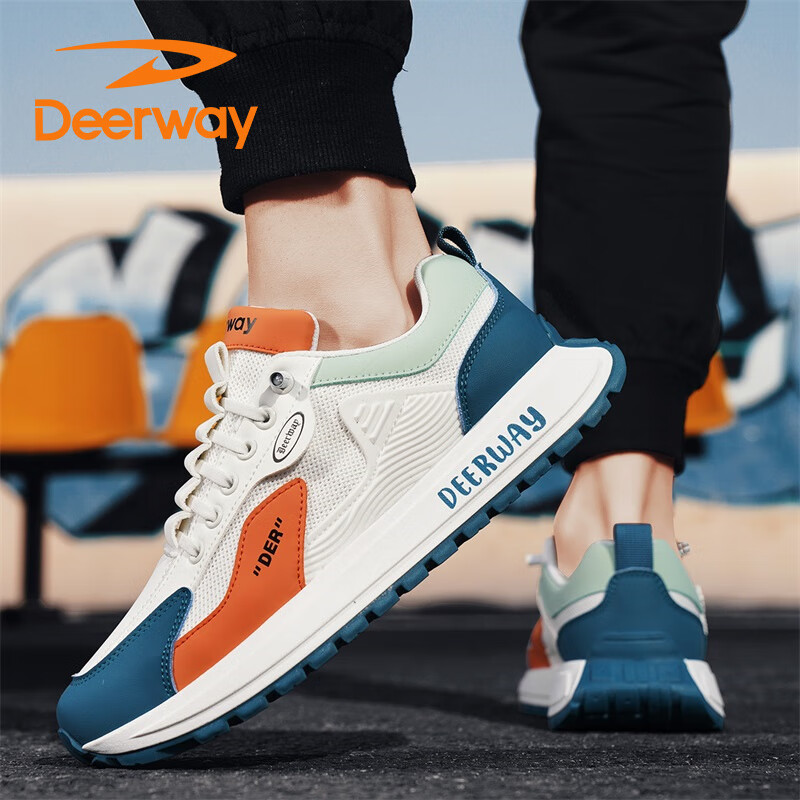 DEERWAY Men's Dad Shoes 2025 Summer Mesh Sneakers Men's Casual Breathable Runnin...