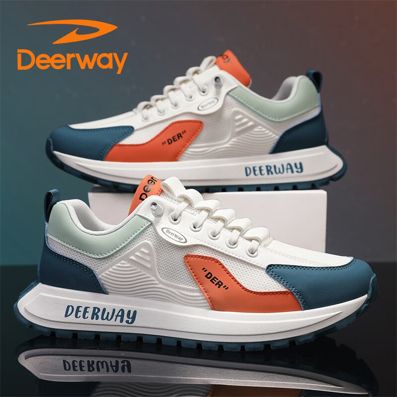 DEERWAY Men's Dad Shoes 2025 Summer Mesh Sneakers Men's Casual Breathable Runnin...
